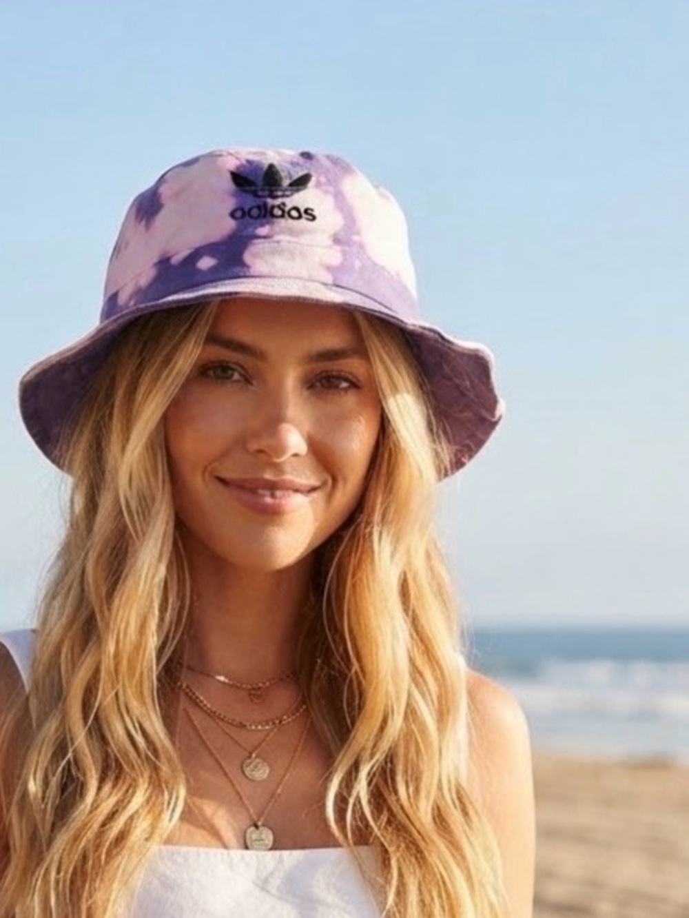 Womens sun hat - adidas hats - cotton reverse tie Dye Bucket Hat